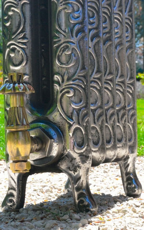 Small Art Nouveau Cast Iron Radiators 580mm assembled and finished to ...