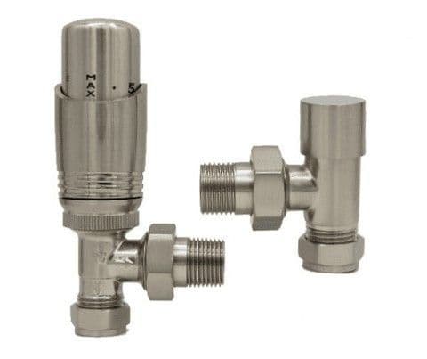 Richmond Thermostatic Radiator Valve - Satin Nickel – Cast Iron Radiators