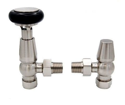 York Manual Radiator Valves - Satin Nickel – Cast Iron Radiators